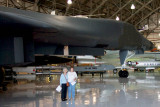 June 2011 - Karen with her mom Esther with the Rockwell B-1A Lancer bomber at the former Lowry Air Force Base