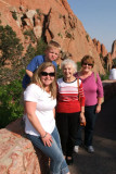 June 2011 - Karen, Kyler, Esther Criswell and Karen at Garden of the Gods in Colorado Springs