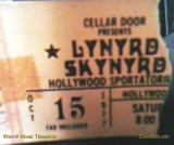 October 15, 1977 - Hollywood Sportatorium ticket stub for the  Lynyrd Skynyrd concert event