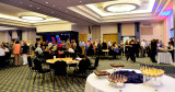 HHS-66 50-Year Reunion and Reunion of the 60's: the lengthy food line for the solitary food table on Saturday night