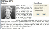 August 2017 - Patricia Pat Roths Obituary