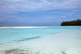 Clear water..blue skies, Tateiroa Atoll.