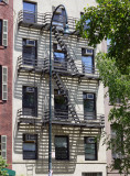 Fire Escape, Apartment Block, New York, USA.