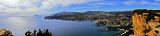 Panorama of Marseille and Bay, from Calanques Viewpoint, France.