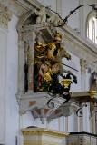 Statue of St.George slaying the Dragon, Piran, Slovenia.