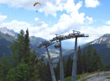 PARAGLIDER ABOVE THE CABLE CAR
