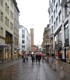 Upmarket shopping street