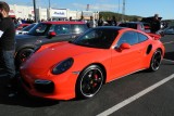 2016 Porsche 911 Turbo in Lava Orange at Cars & Coffee in Hunt Valley, MD (8043)