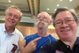 Selfie with Bob and Dennis before breakfast and before Dennis Gage, of TVs My Classic Car, styled his famous moustache (1793)