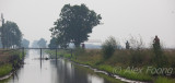 A Hazy rice field canal