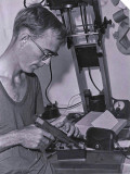 Harry Francis in his photo lab (air conditioned of course)