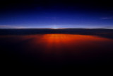 Sunset between layers