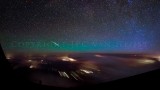 Night sky over Oregon. Northern Lights and a shooting star