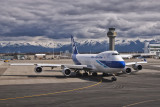ANA 747-400F taxing out for departure