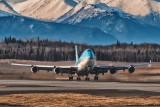 Korean Air Cargo 747-400F, takeoff Anchorage