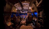 747-400 flightdeck, fisheye view