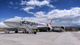 747-8 on the apron of Latacunga - Cotopaxi airport (Ecuador)