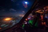 Landing in Hanoi, with a full moon ahead