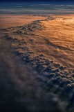 Stratus cloud layer with a low setting sun