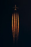 Lufthansa A340 during sunset