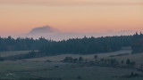 Puy de Dme in a blanket of fog at sunrise