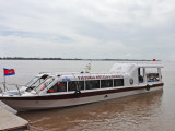 We boarded this Hang Chou speedboat in Chau Doc, Vietnam for a six hour ride on the Mekong River to Phnom Penh, Cambodia