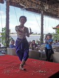 A traditional apsara dancer entertained us while we ate lunch in Phnom Penh, Cambodia