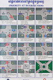 Poster of the rules for driving at intersections in Phnom Penh - no one follows these rules