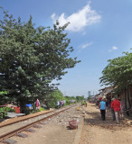 Walking on a road after leaving the room of some of our other sponsored college young ladies - Phnom Penh, Cambodia