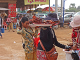 More deep fried tarantulas for sale at a service plaza with little else around it - a few hours outside of Phnom Penh, Cambodia