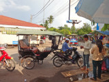 A tuk-tuk near the Old Market in Siem Reap, Camboida