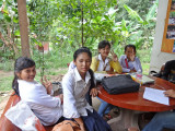 Students - they were learning English in a class taught by a Hindu monk as seen in previous photos