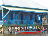 House (on stilts/piles) in a stilted village on Tonle Sap Lake in the Siem Reap Province of Cambodia