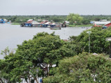 Floating village in the flooded forest/wetlands next to Tonle Sap Lake - Siem Reap Province, Cambodia