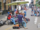 A street band in the French Quarter of New Orleans