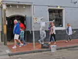 A mime in the French Quarter of New Orleans