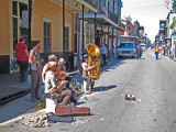 A street band in the French Quarter of New Orleans