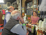 Ken and Elliott (mainly Ken)  schmoozing with Cora our Sun Studio tour guide - Sun Studio in Memphis, Tennessee