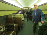 Ken in one of Elvis Presleys customized jets relocated to Graceland - his home in Memphis, Tennessee