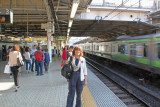 Judy at the Ueno Subway Station - returning to the Park Hotel from the Tokyo National Museum & Ueno Park