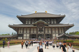 Judy in front of Todai-ji Temples Main Hall, Daibutsuden (Great Buddha Hall) - the largest wooden structure in the world