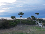 A wooden walkway leading to the beach on the North Coast of Tybee Island