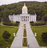 The Capitol Through a Screen in Vermont