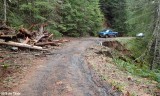 2.3 mile, Culvert buried under large pile of logs, stumps & boulders