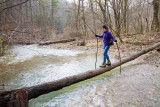 Susie Patrick crosses Spaas Creek