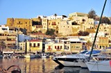 The harbour and the castle of Naxos.