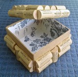 Inside of trnket box covered with wine corks