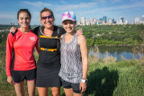 My running buddies, with Edmonton in the Background