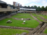 The remains of the Roman baths excavated in the 1930s