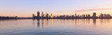 Perth and the Swan River at Sunrise, 19th July 2013